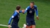 Kylian Mbappé après son but contre le Pérou à la 34e, lors du Mondial 2018, le 21 juin 2016.