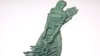 A sculpture model “Pillar of Hope” is released by Sleuk Rith Institute in September, 2015 to VOA Khmer. This sculpture is designed by Indonesian artist, I Nyoman Nuarta, who has 30 years experience in human-sculpture. (Courtesy photo of DC-Cam)