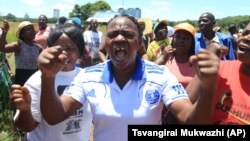 Zimbabwe War Veterans Demonstration