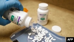 Pil hidroksi klorokuin di Rock Canyon Pharmacy di Provo, Utah, 20 Mei 2020. (Foto: AFP)