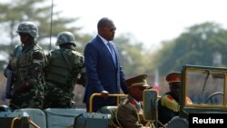 Burundi's President Pierre Nkurunziza arrives for the celebrations to mark Burundi's 55th anniversary of independence at the Prince Louis Rwagasore stadium in Bujumbura, July 1, 2017.