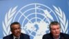 WHO Director-General Tedros Adhanom Ghebreyesus speaks next to Michael J. Ryan, executive director of the WHO Health Emergencies Program, during a news conference at the UN, in Geneva, Jan. 29, 2020.