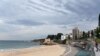 图为澳大利亚悉尼空无一人的库吉（Coogee）海滩。（2020年4月16日）