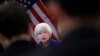 Conférence de presse de la présidente sortante de la Réserve fédérale américaine, Janet Yellen, à Washington, le 13 décembre 2017. (Reuters)