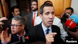 Le chef de l’opposition vénézuélienne et président autoproclamé, Juan Guaido, à Caracas (Venezuela), le 29 janvier 2019.