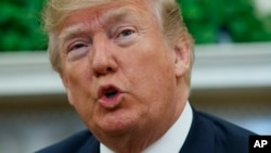 Le président Donald Trump à la Maison Blanche le 15 mars 2018.