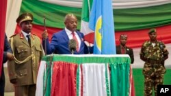 Le président burundais Pierre Nkurunziza à Bujumbura, au Burundi, le 20 août 2015. (AP Photo/Gildas Ngingo) 