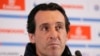 Unai Emery lors d'une conférence de presse à Paris, France, le 11 mars 2017.