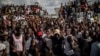 Les partisans de Guy Brice Parfait Kolélas, un des candidats de l’opposition à la dernière élection présidentielle, à Brazzaville, Congo, 23 mars 2016.