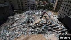 Srušena zgrada nakon izraelskog napada, grad Gaza, 21. maj 2021.