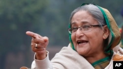 প্রাক্তন প্রধানমন্ত্রী শেখ হাসিনা। ফাইল ফটোঃ ৬ জানুয়ারি, ২০২৪। 